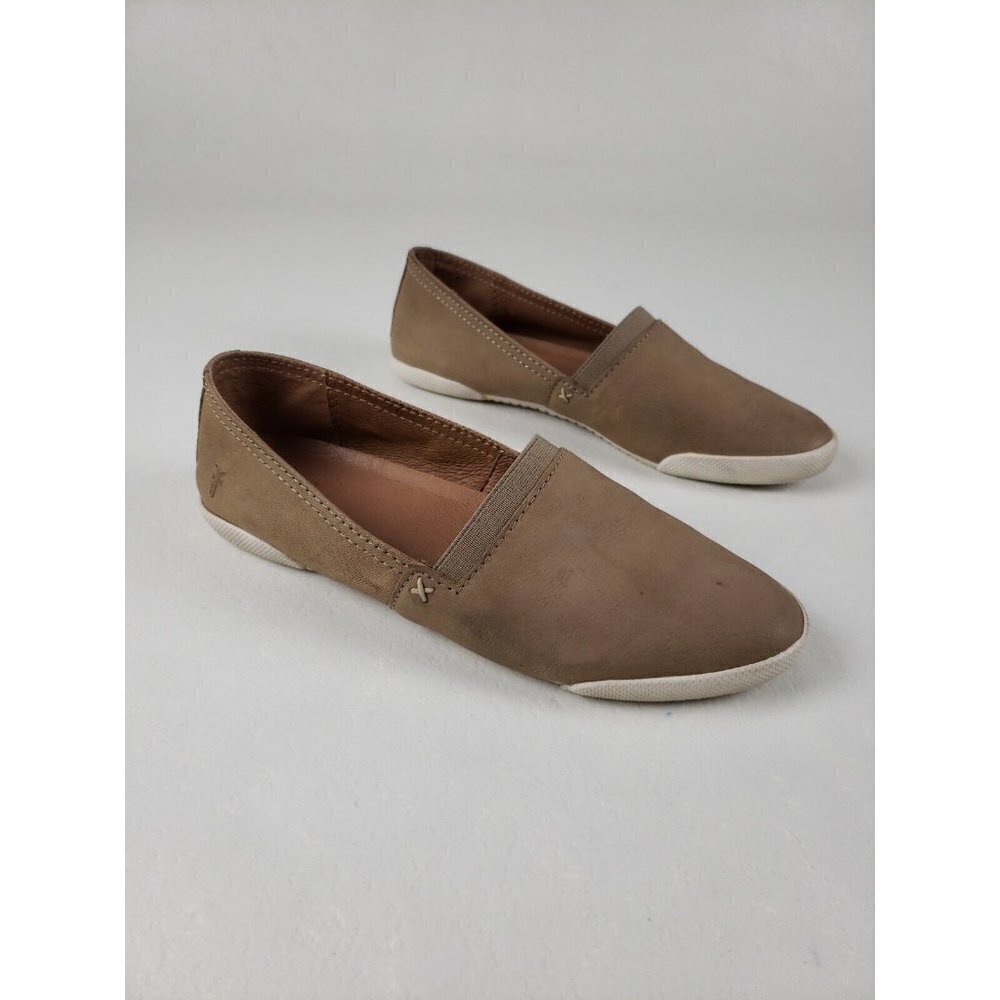 Frye Melanie Slip On Flats Brown Womens 6 Leather Loafers Comfort Shoes